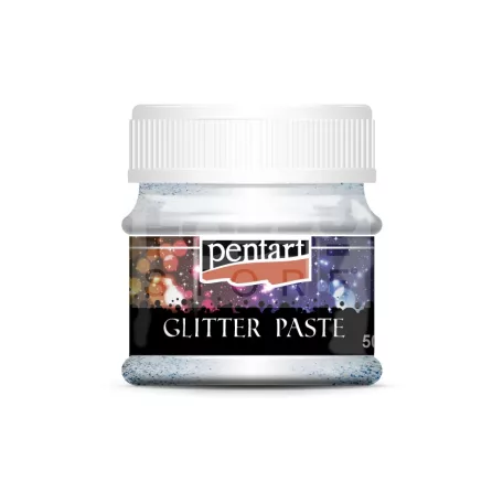 Pentart Glitterpaszta közepes lézerezüst 50 ml 13049