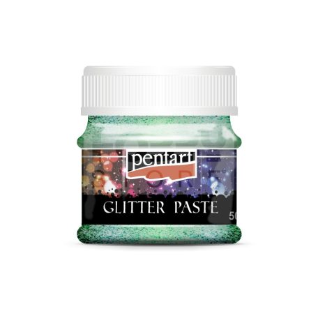 Pentart Glitterpaszta finom lézer világoszöld 50 ml 13058