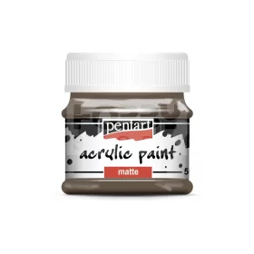 Pentart matt akrilfesték - földbarna 50 ml