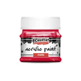 Pentart matt akrilfesték - rúzspiros 50 ml
