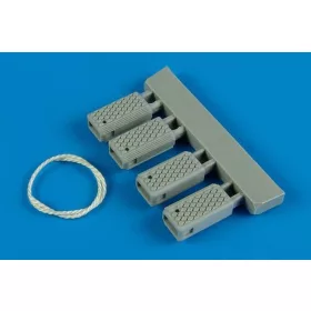   Wheelliant US. Navy poly. wheel chock w/nyl.thread – 1:32 dioráma kellék makett