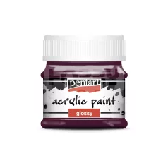   Pentart Fényes padlizsán színű akril bázisú hobbi festék 50 ml