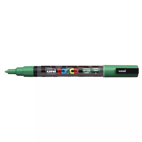 UNI POSCA PC-3M ZÖLD színű kúpos hegyű dekormarker-filctoll (0.9-1.3 mm) - 14156U