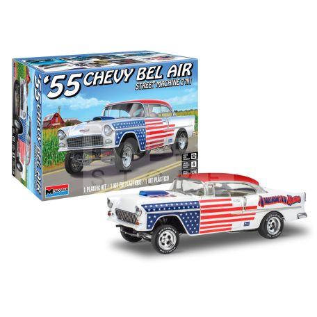 Revell - ’55 Chevy Bel Air “Street Machine” - (1:24) autó makett 14519R