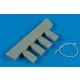 Wheelliant US. Navy poly. wheel chock w/nyl.thread – 1:48 dioráma kellék makett