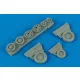 F-16C/CJ (block 50/52) weighted wheels - terhelt futóműkerekek, Kinetic és Tamiya makettekhez