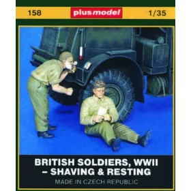   Plus Model Britische Soldaten, WWII Shaving & Resting – figura makett