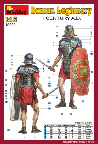 MiniArt Roman Legionary. I century A. D. – 1:16 figura makett