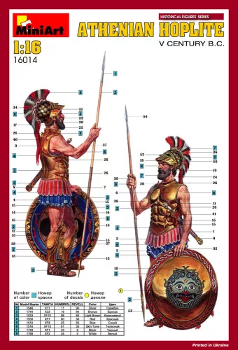 MiniArt Athenian   Hoplite. V c. B.C. – 1:16 figura makett