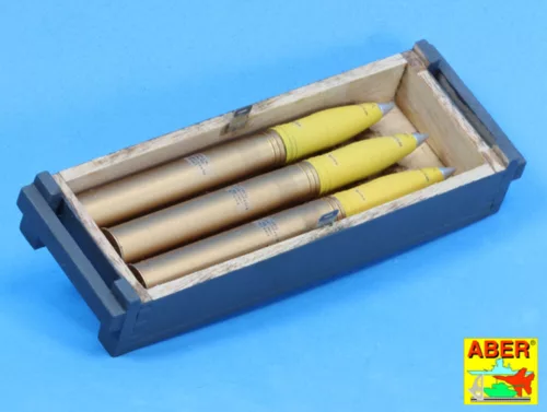 Aber Models 8,8 cm Tiger I high-explosive Ammo with box - 8,8 cm-es repesz-romboló lőszerkészlet