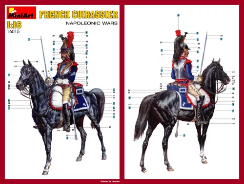 MiniArt French Cuirassier. Napoleonic Wars. – 1:16 figura makett