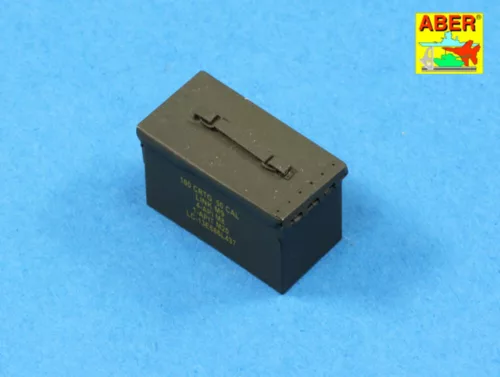 Aber Models .50 cal. Amuunition with box set for M2 MG - M2 géppuskához való .50 cal lőszer és lőszeres láda