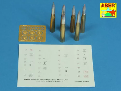 Aber Models Transport boxes with 6 ammo PzKpfw. IV - 6 lőszerhez való szállítóláda-készlet