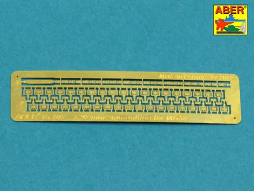 Aber Models 7,92 mm Amunition for German MG34 Machine Gun x 25 pcs. - német MG34 géppuska – 25 db. – 7,92 mm-es lőszerkészlet