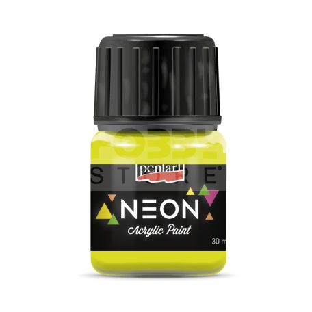 Pentart Neon sárga színű akril bázisú hobbi festék 30 ml