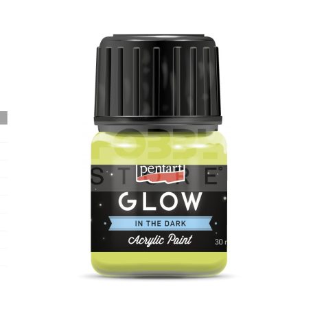 Pentart GLOW sötétben világító limezöld színű akril bázisú hobbi festék 30 ml