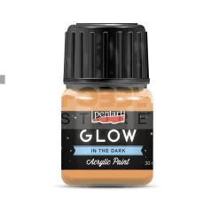   Pentart GLOW sötétben világító narancs színű akril bázisú hobbi festék 30 ml