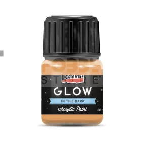   Pentart GLOW sötétben világító akrilfesték – narancs 30 ml