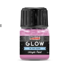   Pentart GLOW sötétben világító pink színű akril bázisú hobbi festék 30 ml