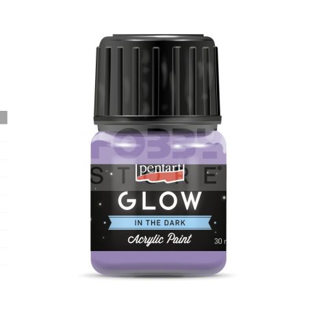 Pentart GLOW sötétben világító lila színű akril bázisú hobbi festék 30 ml