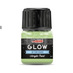  Pentart GLOW sötétben világító zöld színű akril bázisú hobbi festék 30 ml
