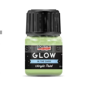   Pentart GLOW sötétben világító akrilfesték – zöld 30 ml