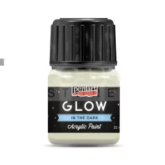   Pentart GLOW sötétben világító zöldesfehér színű akril bázisú hobbi festék 30 ml