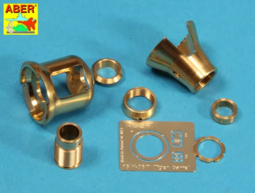 Aber Models Early muzzle brake used on German 8,8zm barrel Tiger I-early and Tiger II - korai – korai csőszájfék