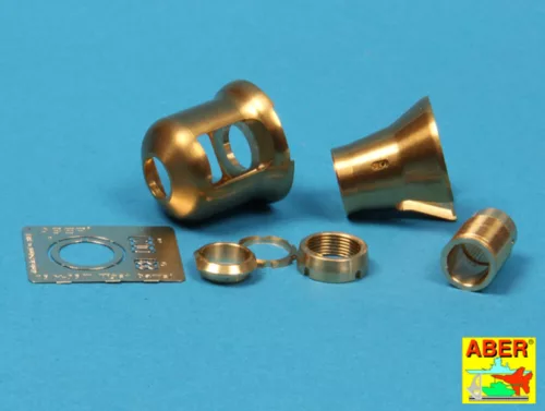 Aber Models Early muzzle brake used on German 8,8zm barrel Tiger I-early and Tiger II - korai – korai csőszájfék