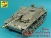 Aber Models Early muzzle brake for 7,5cm barrel Pz. IV, Ausf. G - 7,5 cm-es lövegcső Pz. IV, Ausf. G – korai csőszájfék