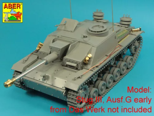 Aber Models Early muzzle brake for 7,5cm barrel Pz. IV, Ausf. G - 7,5 cm-es lövegcső Pz. IV, Ausf. G – korai csőszájfék