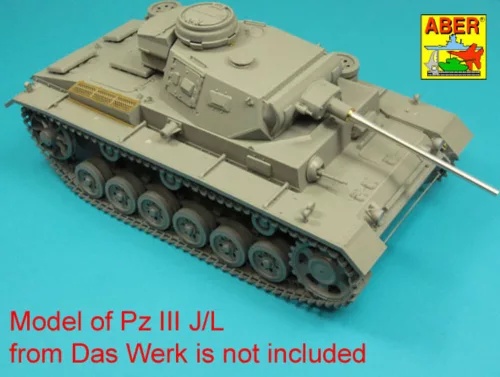 Aber Models German barrel 50mm KwK 39 L/60 forPz.Kpfw.IIIAusf.J (late), L, M - német 50 mm-es KwK 39 L/60 lövegcső – késői Pz.Kpfw. III Ausf. J, valamint L és M változatokhoz