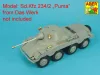 Aber Models German 5cm KwK39 Barrel for Sd.Kfz.234/2 PUMA (Das Werk model) - Sd.Kfz.234/2 PUMA (Das Werk változat) – német 5 cm-es KwK39 lövegcső