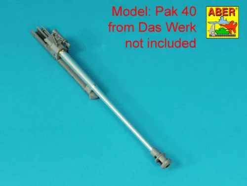 Aber Models Barrel for German 75 mm PaK 40 gun without muzzle brake - német 75 mm-es PaK 40 lövegcső – csőszájfék nélkül