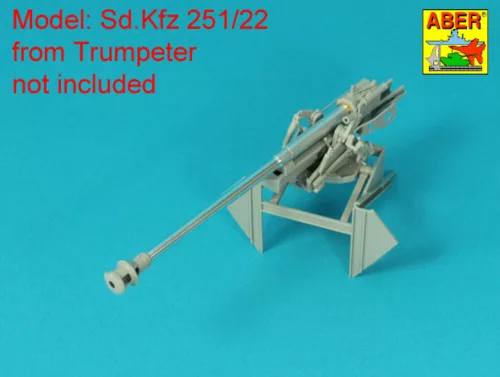 Aber Models Barrel for German 75 mm PaK 40 gun without muzzle brake - német 75 mm-es PaK 40 lövegcső – csőszájfék nélkül