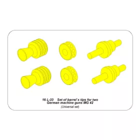   Aber Models Set of barrel's tips for two German machine guns MG 42 - német MG 42 géppuskacsővégek – 2 géppuskához