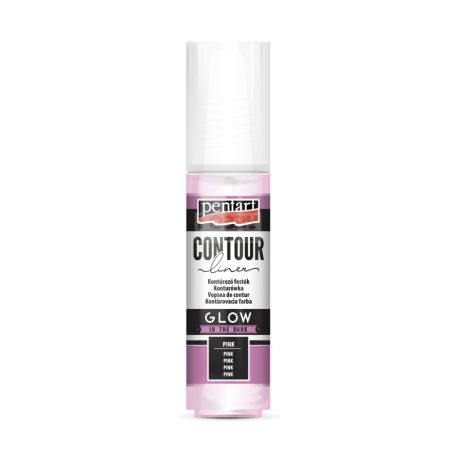 Pentart Kontúrozó festék GLOW pink 20 ml 17495