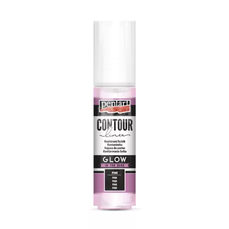 Pentart Kontúrozó festék GLOW pink 20 ml 17495
