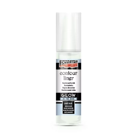 Pentart Kontúrozó festék GLOW kékesfehér 20 ml 17499