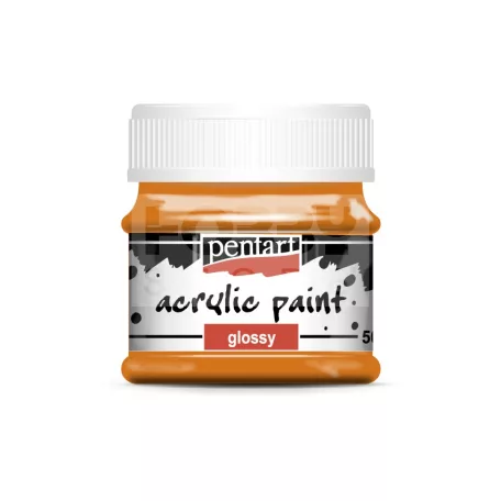 Pentart Fényes narancs színű akril bázisú hobbi festék 50 ml