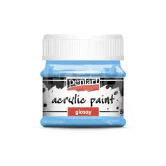   Pentart Fényes világoskék színű akril bázisú hobbi festék 50 ml