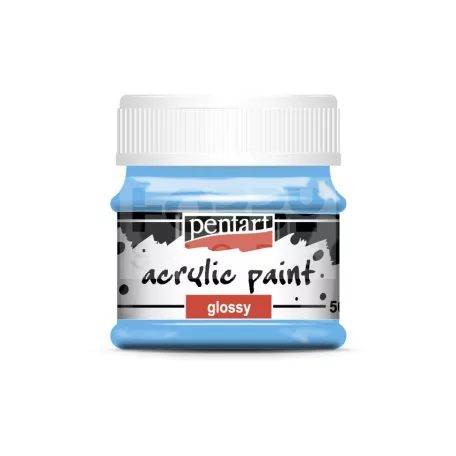 Pentart Fényes világoskék színű akril bázisú hobbi festék 50 ml