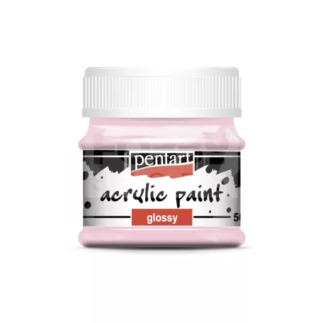 Pentart Fényes rózsaszín színű akril bázisú hobbi festék 50 ml