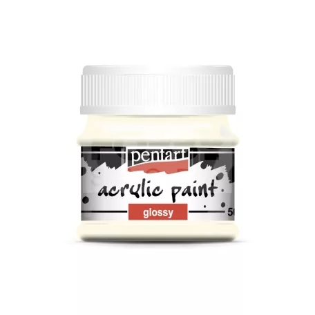 Pentart Fényes elefántcsont színű akril bázisú hobbi festék 50 ml