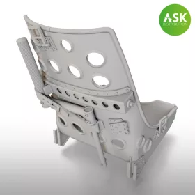   Art Scale Kit A6M Zero Seat early with strarting handle - 3D print - korai 3D nyomtatott ülés indítókarral