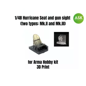   Art Scale Kit Hurricane Seat and gun sight (two types: Mk.II and Mk.III) - ülés Mk.II és Mk.III célzókészülékkel