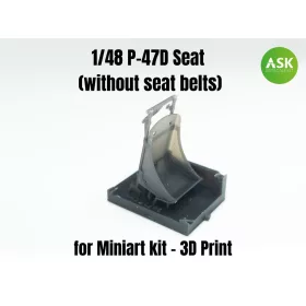  Art Scale Kit P-47D Seat (without seat belts) - ülés biztonsági övek nélkül