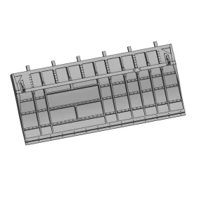   Art Scale Kit B-17 Bomb Bay Doors - 3D print detail set for HK Models - bombatérajtók, 3D nyomtatott részletező készlet