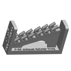   Art Scale Kit P-39Q Airacobra - round type exhaust for Arma Hobby - kerek típusú kipufogócsonkok