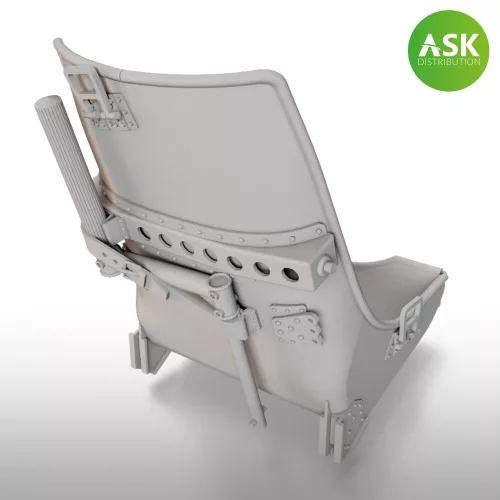 Art Scale Kit A5M Claude Seat with starting handle - ASK 3D print - 3D nyomtatott ülés indítókarral